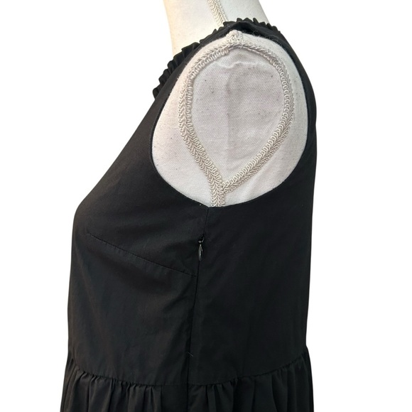 J Crew Sleeveless Tiered Cotton Blend Summer Shift Dress Women’s SZ 0 in Black - Picture 5 of 12